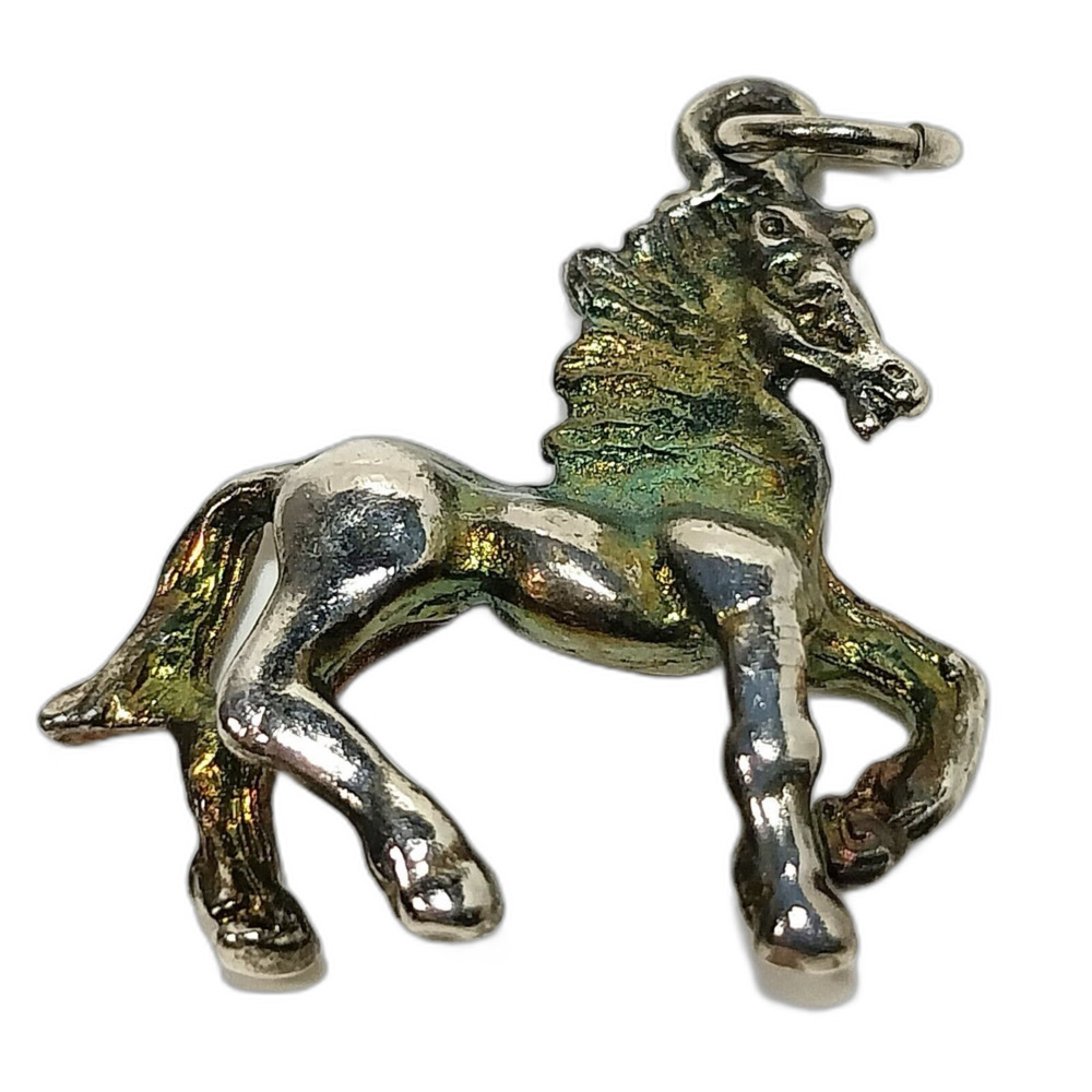 Unicorn Charm Metal Multi Colored Excellent Condition (1" X 1 1/8") #1276